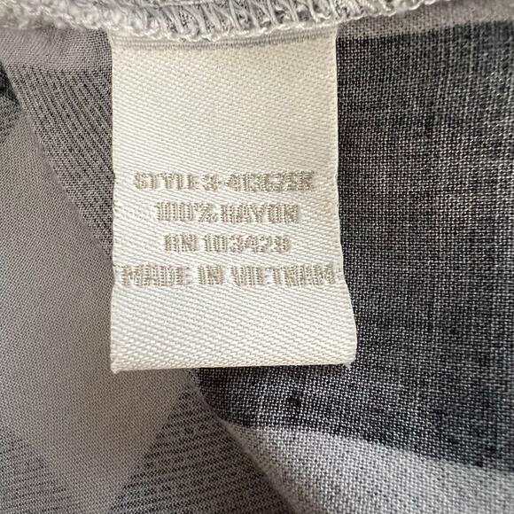 Khakis & Co Plaid Long Sleeve Double Pocket Button Down Blouse | Women's Plus 3X - Picture 5 of 9